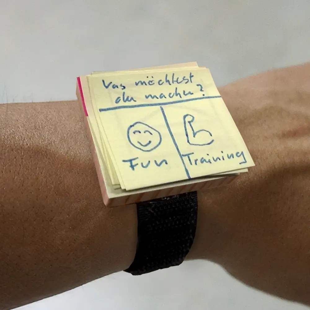 Paper Prototype on Improvised Smartwatch Dummy
