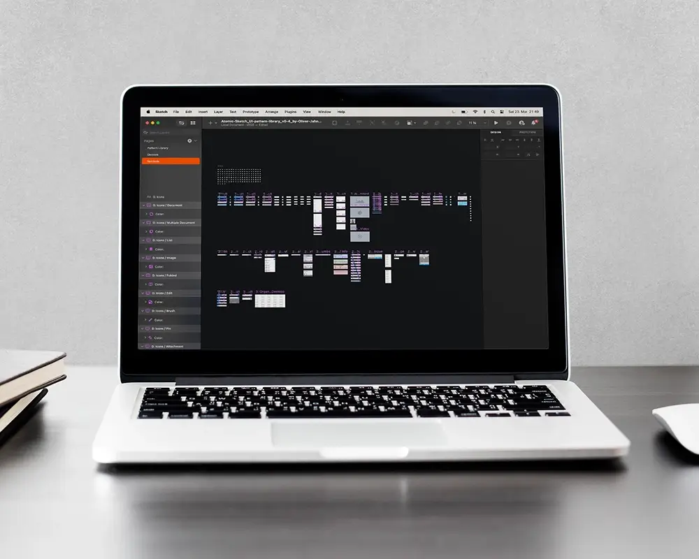 Atomic Sketch UI Pattern library template