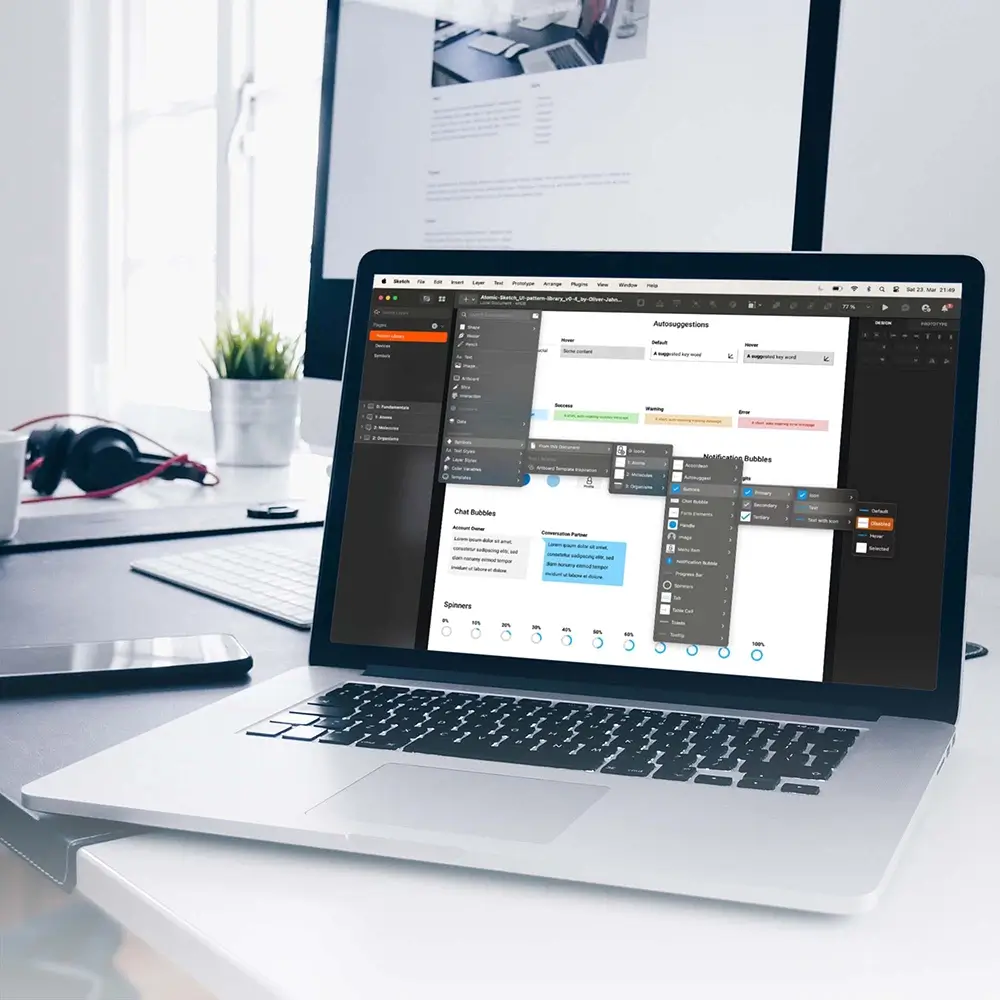 Atomic Sketch UI Pattern library template