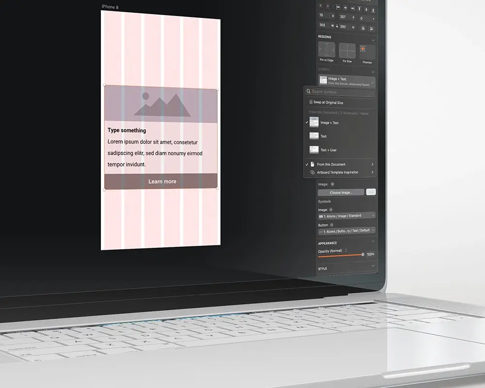 Atomic Sketch UI Pattern library template